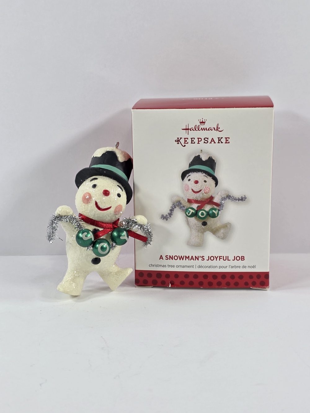 '2013 Hallmark Keepsake Ornament A Snowman’s Joyful Job  MIB